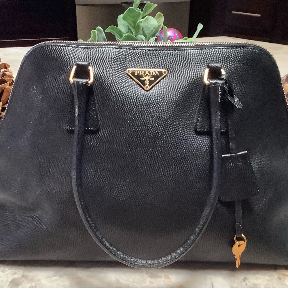 Authentic Prada Black Leather Satchel